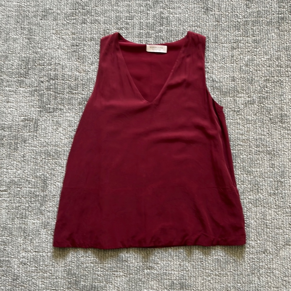 Everlane Silk Tank, red, 0